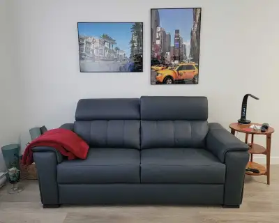 Italian leather sofa position head rest, View more