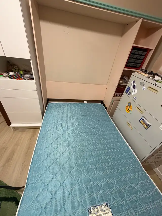 Double Murphy Bed with Shelves