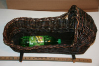 WICKER DOLL ROCKING BASKET antique WILLOW 22 x 10 x 12 inches