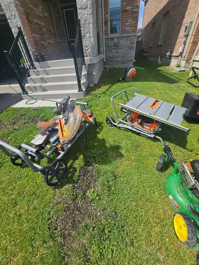 Chop Saw With Stand and Table Saw, View more