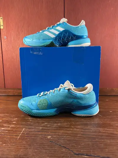 Adidas Mens Barricade 2017 Tennis Shoes Size US 9 Blue White , View more