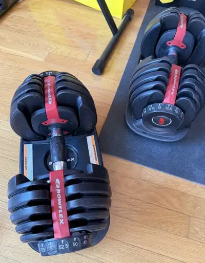 Bowflex adjustable weights / dumbbells , View more