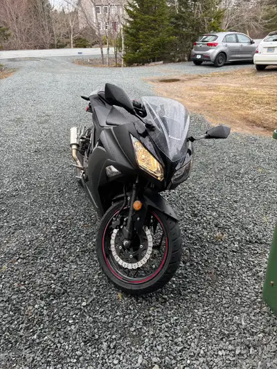 Brand new tires, new oil change, LeoVince slip on exhaust, 5600 kms on it, has papers.