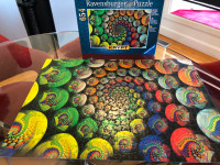 PUZZLE / CASSE-TÊTE * KRYPT SPIRALE COLORÉE * 654 PIÈCES COMPLET