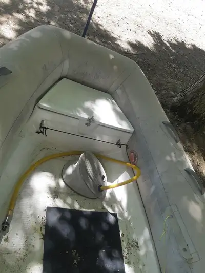 Grande Infkatable - (available in May '26) 15 hp carb. Marcury fiberglass hull, PVC tubes -incl batt...