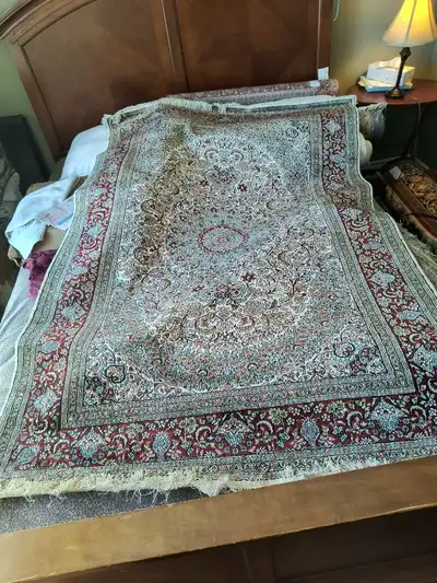 Qum, Iran new Rug pure Silk hand knotted 6x4 feet floral design, View more