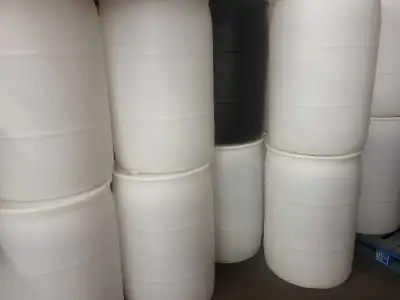 200 Litre/55 gallon barrels, 15 available. Great for rain collection, flotation for docks, liquid st...