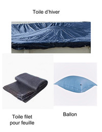 Accessoires pour piscine de 18' (2 toiles, ballon)