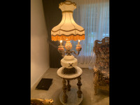 2 Fancy lamp and a Beautiful 2 Tier Marble side table