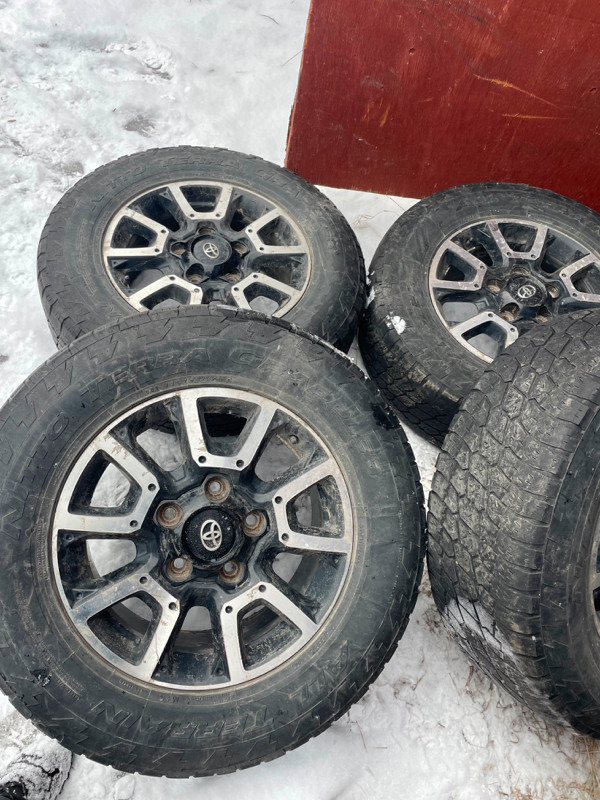 4 -18 inch Toyota OEM TRD OFF Road rims with tires in Tires & Rims in Prince George