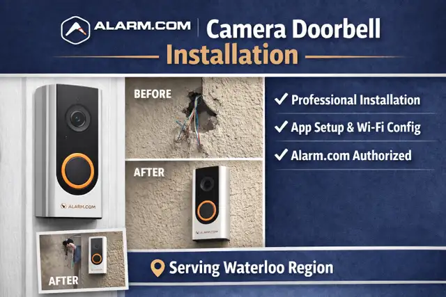 Ring / Alarm.com / video doorbell install + setup