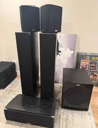 Polk Audio RTi Home Theatre Speaker System + Velodyne Sub, View more