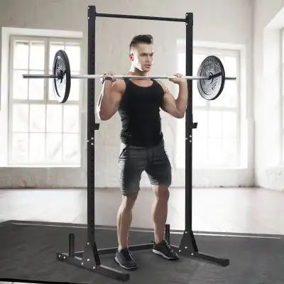 Adjustable Power Squat Rack Home Exercise Barbell Fitness Cage -, View more