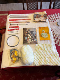 Assorted needle point and accessories 