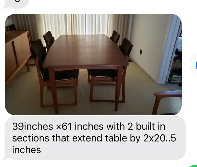 Danish teak dining set in Dining Tables & Sets in City of Toronto - Image 7