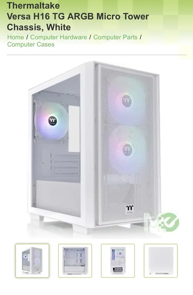 Versa H16 TG white Micro Tower64840218057090120