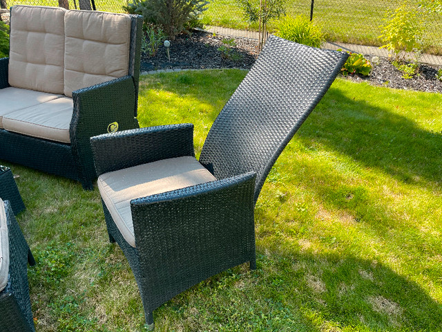 Outdoor Resin Wicker Conversation Set in Patio & Garden Furniture in Calgary - Image 4