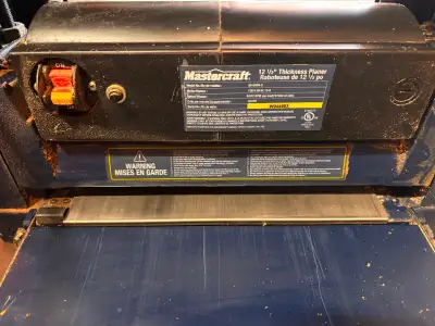 I have a 12.5 inch Mastercraft thickness planer, it is still in very good working condition and the...
