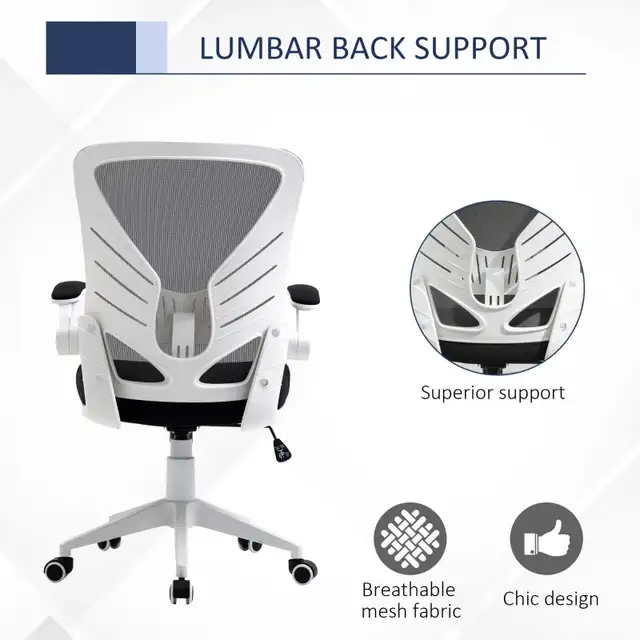 Mesh Office Chair Swivel Task Desk Chair with Lumbar Back Suppor in Chairs & Recliners in Markham / York Region - Image 9