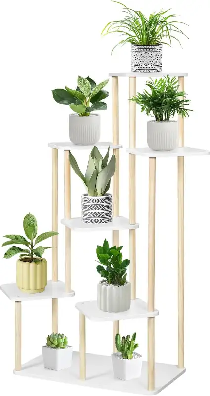 Plant Stand Indoor Outdoor for Multiple Plants, 5 Tier 7 Potted