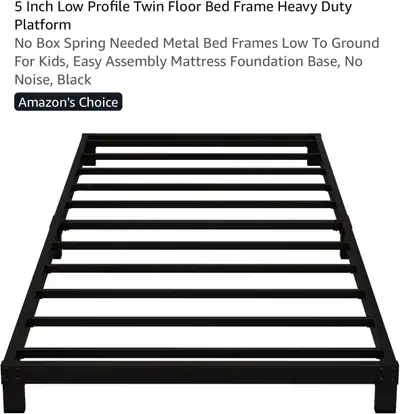 Fly-CTsoar 5 Inch Twin Platform Bed Frame, View more