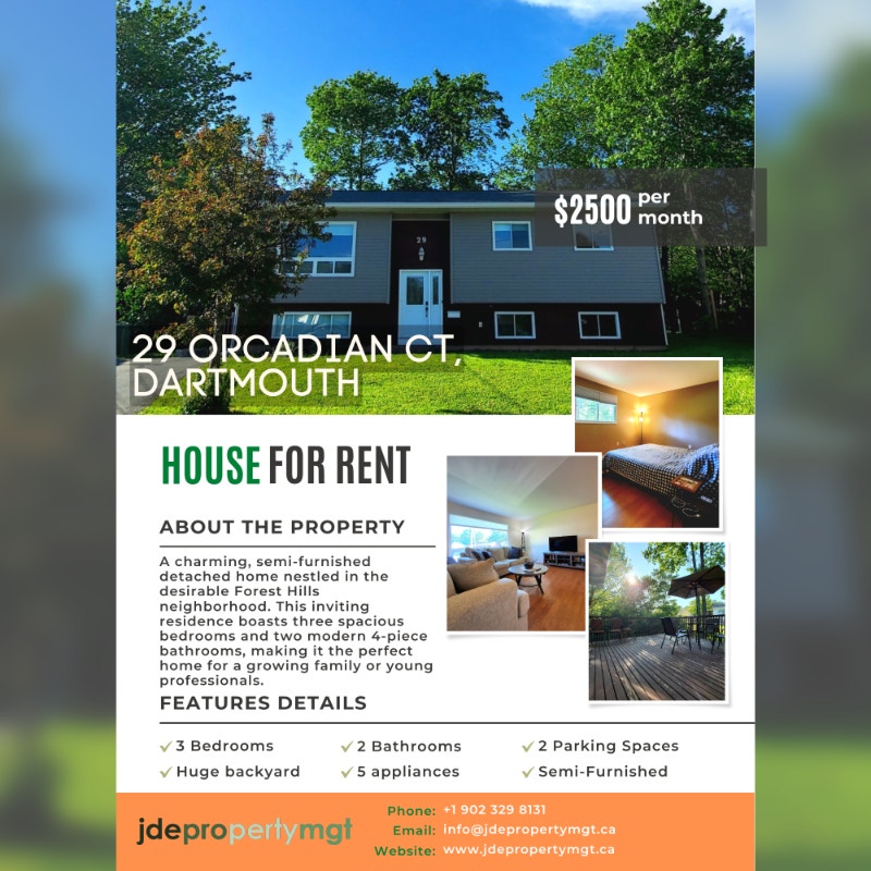 Charming 3 Bed, 2 Bath in Cole Harbour Long Term Rentals Dartmouth