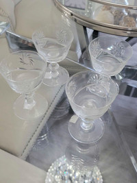 Pinwheel crystal Cocktail glass