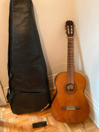Brazilian classical guitar + cover and tuner