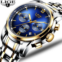 LIGE – Montre de Sport pour hommes, marque de luxe, chronographe