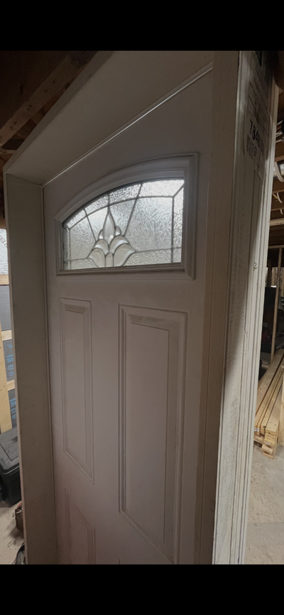 Check the pics. 2x6 frame. Frame is brand new. Never installed. Door is used. One owner before me. I...