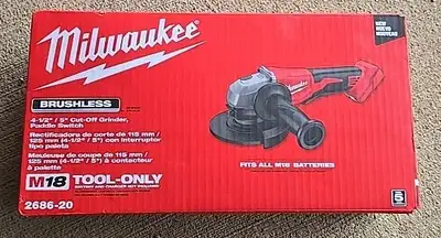 Milwaukee 18V 5in Grinder 2686-20 w/ Paddle Switch (Tool Only), View more
