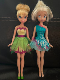 Tinker Bell & Periwinkle Fairies Dolls/ Clochette & Cristal fées