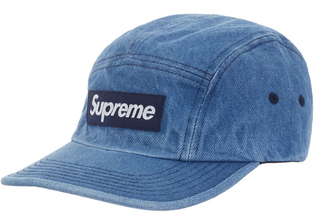 Supreme Washed Chino Twill Camp Cap Denim (FW23) | Men's