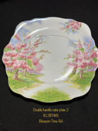 Vintage 1930s Blossom Time Royal Albert double handle plate- Bon