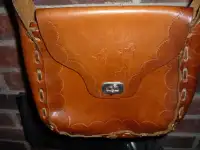 Sacoche sac à main en cuir véritable fait par artisan