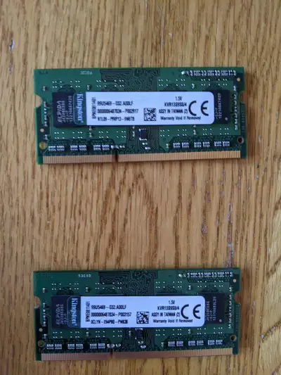Kingston Laptop Ram 8 GB (2 x 4 GB), View more