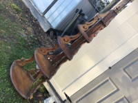 Very Old tiered solid wood corner shelving unit