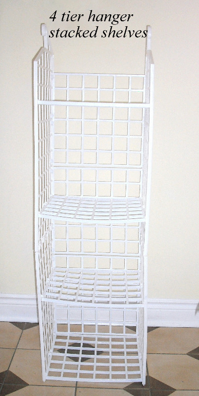 closet organizer, hang or stand, stack 4 shelves, snap assembly in Bookcases & Shelving Units in City of Toronto - Image 2