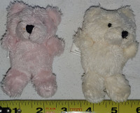 Plush Soft Fur Mini Twin Bears by Old Navy in Pink & Cream