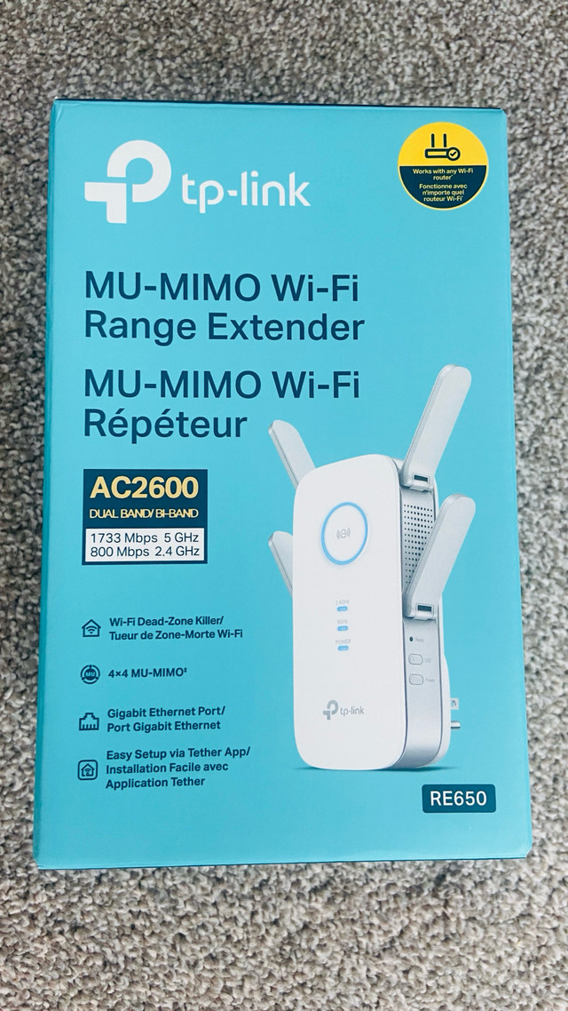 tp-link Dual band Wifi Extender AC2600 in Networking in Ottawa