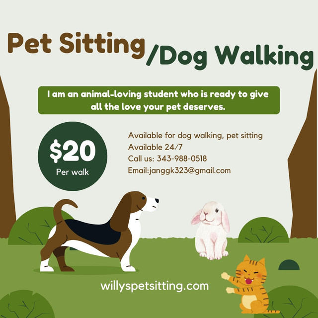 Pet sitting/Dog Walking Barrhaven in Animal & Pet Services in Ottawa