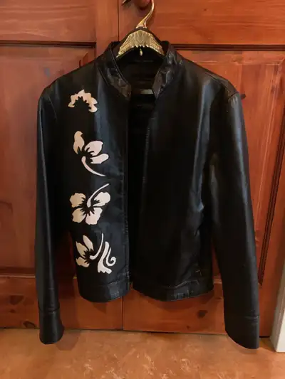 Leather jacket size medium women, View more