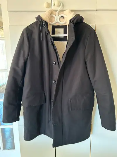 Mango Faux shearling-lined quilted parka (Small) Men's, View more