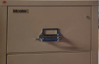 Mosler Four Drawer Filing Cabinet Fireproof, keyed Fire Safe