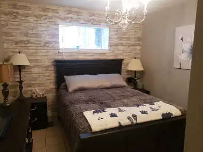 Clean, affordable, one bdrm fully furnished suite for rent April 1st or May 1st. Separate entrance,...