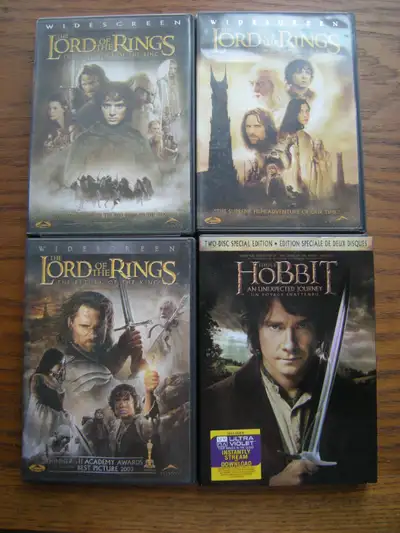 LORD of the RINGS TRILOGY plus the HOBBIT DVD MOVIE COLLECTION, View more