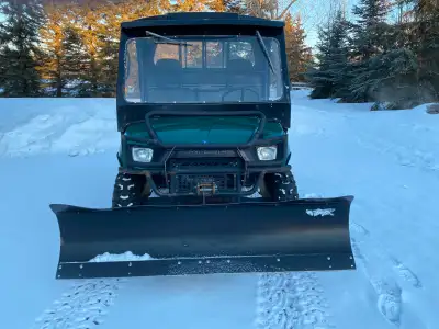 3555 miles 881 hours 4500 lb Warn winch Polaris snow plow 2 new batteries with isolator Cab hardtop/...