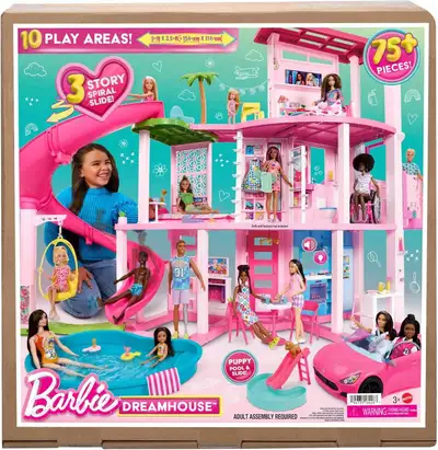 Barbie Dreamhouse Pool Party Doll House (75+ Pieces), View more