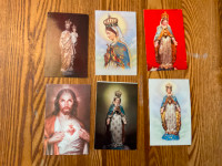 6 cartes postales religieuses .