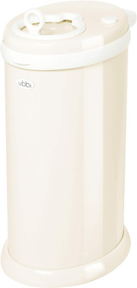 Ubbi Steel Odor Locking Diaper Pail, Sand color